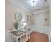 Welcoming foyer with a charming table and a well-lit, neutral color palette at 232 Decatur Dr, Summerville, SC 29486