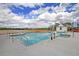 Modern community pool features an accessible lift, shallow area, and a cabana at 3213 Great Egret Dr, Johns Island, SC 29455