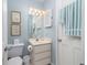Charming bathroom with vanity, updated fixtures, and coastal decor at 6 4Th Ave, Isle of Palms, SC 29451