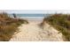 Sandy beach path through lush dunes leading to the serene ocean, inviting relaxation and coastal enjoyment at 6 4Th Ave, Isle of Palms, SC 29451