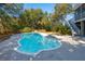 Backyard featuring a beautiful inground pool surrounded by lush landscaping at 7 Seahorse Ct, Isle of Palms, SC 29451