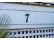 Close up of the house number 