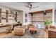 Stylish living room with exposed brick, modern furniture, and a cozy atmosphere at 71 Wentworth St # 302, Charleston, SC 29401