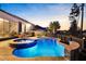 Backyard featuring a luxurious pool, hot tub, and comfortable seating at 108 Whaler Ave, Summerville, SC 29486