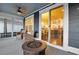 View of a screened porch with sliding glass doors at 108 Whaler Ave, Summerville, SC 29486