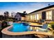 Backyard featuring a luxurious pool, hot tub, and a spacious patio with comfortable seating at 108 Whaler Ave, Summerville, SC 29486
