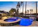 Backyard featuring a luxurious pool, hot tub, and a spacious patio with comfortable seating at 108 Whaler Ave, Summerville, SC 29486