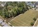 Scenic aerial view of a large grassy park area with walking paths and shaded benches at 1107 Bellwether Ln, Summerville, SC 29485
