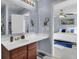 Bathroom with vanity, white countertop and a peek into the bedroom at 112 Avonshire Dr, Summerville, SC 29483