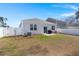 Well-maintained backyard with a patio and a white fence, providing privacy and space for outdoor activities at 202 Tall Grass Ct, Summerville, SC 29483