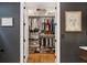 Organized walk-in closet with ample shelving and hanging space, providing efficient storage solutions at 2166 Welch Ave, Charleston, SC 29412