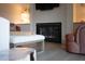 Comfortable living room with a fireplace, soft lighting, and stylish seating at 2276 Seascape Ct, Seabrook Island, SC 29455
