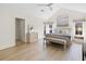 Spacious main bedroom featuring vaulted ceilings, a ceiling fan, and a sitting bench at 2276 Seascape Ct, Seabrook Island, SC 29455
