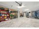 Spacious garage interior with storage shelves and workout equipment at 2514 Bullock Guard Dr, Johns Island, SC 29455
