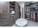 Spacious walk-in closet featuring custom shelving, drawer units, and center island at 292 Lotz Dr, Summerville, SC 29483