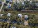 Aerial view showcasing the house surrounded by trees and waterway at 308 Jungle Rd, Edisto Beach, SC 29438