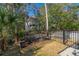 A garden with a small, fenced area, showcasing a green space for outdoor enjoyment and gardening at 308 Jungle Rd, Edisto Beach, SC 29438