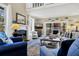 Cozy living room features a fireplace, TV, comfortable furniture, and natural light at 308 Jungle Rd, Edisto Beach, SC 29438