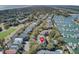 An aerial view of the property featuring mature trees and waterways at 409 Yacht Harbor Ct # 409, Isle of Palms, SC 29451