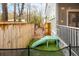 Fully fenced backyard with a dog run, artificial grass, and a play structure at 493 Woodland Shores Rd, Charleston, SC 29412