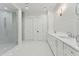 Spa bathroom featuring glass enclosed shower and dual sink vanity at 509 Seven Farms Dr, Charleston, SC 29492