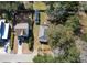 Aerial view of a property with a house, garage, and driveway at 727 Spark St, Mount Pleasant, SC 29464