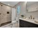 Updated bathroom features shower, toilet, and a modern vanity at 828 Longbranch Dr, Charleston, SC 29414