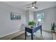 Cozy home office with natural light, desk, and ceiling fan at 828 Longbranch Dr, Charleston, SC 29414