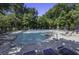 Relaxing community pool surrounded by lounge chairs and lush landscaping at 901 Elm Hall Cir, Summerville, SC 29483