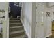 Carpeted staircase with white banister leads to the upper level at 901 Elm Hall Cir, Summerville, SC 29483