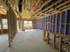 Interior view of new home construction in progress showing open floor plan and framing at 911 Dusk Dr, Summerville, SC 29486