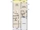 Efficient floor plan featuring an open-concept living area, primary suite, kitchen, garage, and second bedroom at 911 Dusk Dr, Summerville, SC 29486