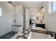 Contemporary bathroom featuring a glass shower, soaking tub, and modern fixtures at , Charleston, SC 29412