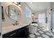Chic bathroom featuring a freestanding tub, modern vanity, and stylish tile flooring at , Charleston, SC 29412