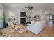 Bright living room features a fireplace, a large TV, and ample seating at , Charleston, SC 29412