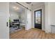 Office with barn door, a large window, daybed, and stylish décor at , Charleston, SC 29412