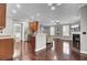 Open concept living area featuring an eat-in kitchen and a living room with lots of natural light at 110 Instructor Ct, Ladson, SC 29456
