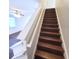 Staircase with wood treads and white risers leading up to next level at 126 Shadybrook Dr, Summerville, SC 29486