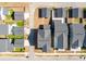 Overhead aerial view of the neighborhood showcasing the layout, landscaping, and architectural details of the homes at 127 Country Gate Ln, Summerville, SC 29485