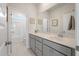 Bathroom featuring double vanity with a large mirror and a shower/tub at 127 Country Gate Ln, Summerville, SC 29485