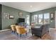 Well-lit living room with stylish seating, hardwood floors, and large windows providing natural light at 127 Country Gate Ln, Summerville, SC 29485
