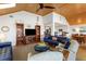 Spacious living room with wood accents, comfortable seating, and an open floor plan at 1346/48 Pelican Watch, Seabrook Island, SC 29455