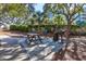 Outdoor picnic and grilling area is perfect for entertaining and enjoying the beautiful scenery at 1401 Ocean Club Dr, Isle of Palms, SC 29451