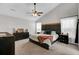 Spacious main bedroom with a vaulted ceiling, ceiling fan, and modern furnishings at 147 Moon Dance Ln, Summerville, SC 29483