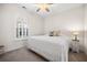 Cozy bedroom with ceiling fan, carpet, and neutral walls at 2014 Barn Swallow Rd, Summerville, SC 29483