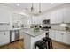 Well-lit kitchen with a functional island and open layout to the living area at 2014 Barn Swallow Rd, Summerville, SC 29483