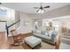 Spacious living room with hardwood floors and open concept design at 2124 Tall Grass Cir, Mount Pleasant, SC 29466