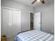 Bedroom featuring a bed, folding closet doors, and a dresser at 2320 Chadbury Ln, Mount Pleasant, SC 29466