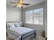 Bedroom with a wrought iron bed frame, neutral carpet, and large window at 2320 Chadbury Ln, Mount Pleasant, SC 29466