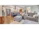 Cozy living room open to a kitchen with a stainless steel refrigerator at 2420 Cherokee Hall Ln, Charleston, SC 29414